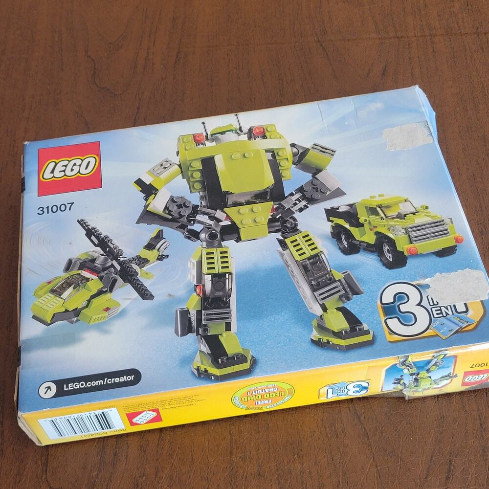 LEGO Creator 3 in 1 31007 Power Mech 223pcs Complete Set Ages 7-12